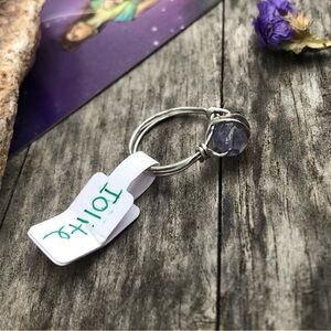 Iolite Irregular Beaded Wire Wrapped Ring - Size 8